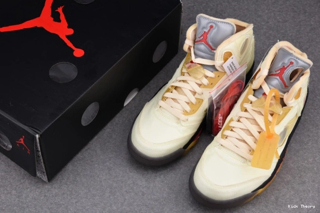 Kick Theory Jordan Sail OFF-WHITE 5 Retro DH8565-100 0713